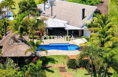 Casa térrea mobiliada com 4 suítes e vista para o lago | condomínio marinas de boa vista