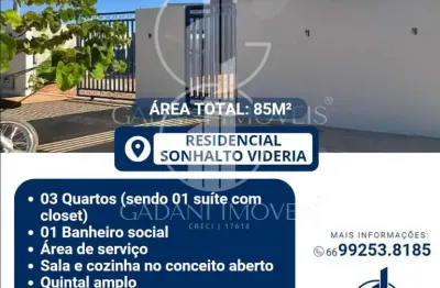 Casa a venda no residencial sonhalto videria - sinop mt