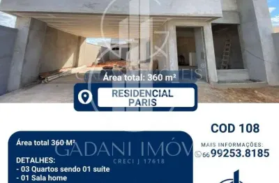 Casa em fase de acabamento a venda no residencial paris