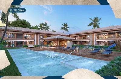 Apartamento à venda, 2 suítes, 63m², piscina, quadra de areia, Itacimirim