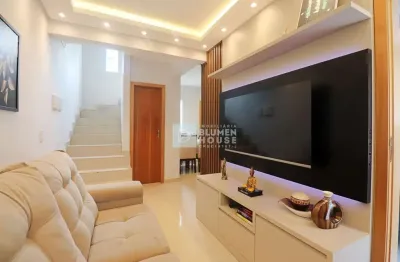 Casa em condomínio fechado com 2 quartos à venda no velha, blumenau , 70 m2 por r$ 395.000