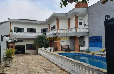 Sobrado à venda com 4 dormitórios, sendo 2 suítes, churrasqueira, bar molhado, jacuzzi e pisicna no bairro vila mogi moderno - mogi das cruzes -sp