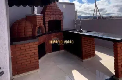 Cobertura duplex à venda com 2 dormitórios, churrasqueira, área de serviço na vila são francisco - suzano/sp