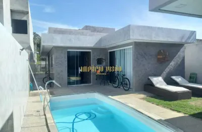 Casa à venda com 3 dormitórios, sendo 1 suíte, área gourmet e área de lazer com piscina no condomínio residencial veneza - mogi das cruzes-sp