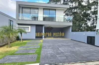 Sobrado de condomínio à venda com 4 suítes, área gourmet com piscina no residencial real park - arujá/sp