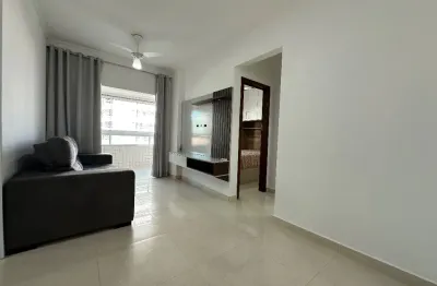 Apartamento mobiliado com churrasqueira na sacada – ocian, praia grande 1 dormitório com lazer de clube e próximo ao mar