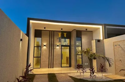 Casa plana com terreno amplo, 3 quartos sendo 2 suítes - varanda gourmet e infraestrutura para energia solar!