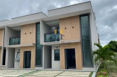 Casa duplex em condomínio com 3 suítes 101,55m² r$592.000,00 coité - eusébio