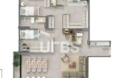 Orby flamboyant - apartamento 3 quartos, sendo 3 suítes