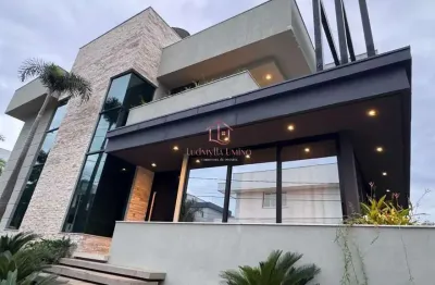 Sobrado no mirante do lago, 4 suítes, 330m², piscina e mobiliado completo