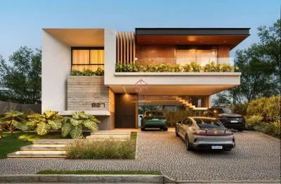 Sobrado alto padrão no caribe golf com 4 suítes, sauna e automação completa