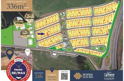 Terreno à venda de 336m² - condomínio reserva dos ipês - cristais paulista, sp