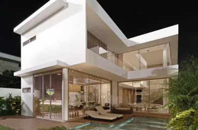 Linda casa em condomínio - alphaville 2 - 5 suítes - escritório - elevador