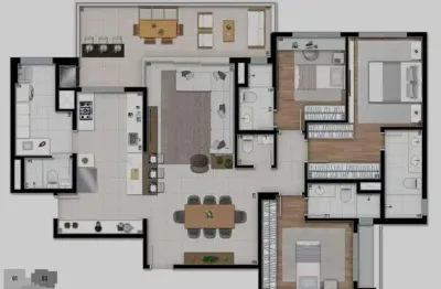 Valor promocional - apartamento 3 suítes no bigorrilho/mercês