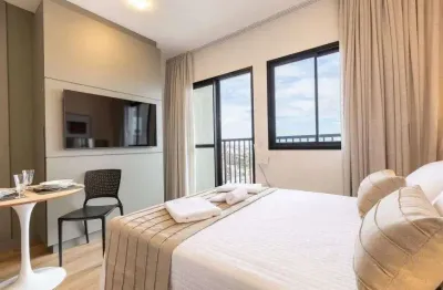 Studio mobiliado em andar alto já rentabilizando no centro de curitiba