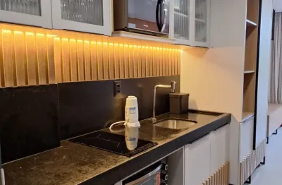 Flat mobiliado para locação anual mobiliado com 24m2 beira mar do caribessa