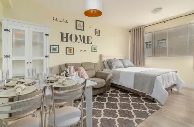 Aluguel - kitnet/studio - todo mobiliado e decorado - excelente localização - bairro alto da glória - curitiba