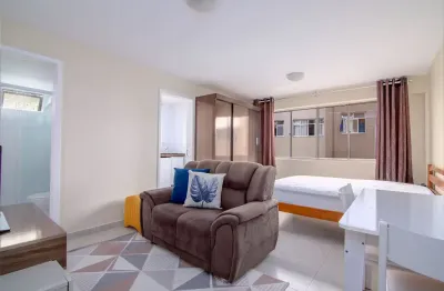 Aluguel - kitnet/studio - todo mobiliado e decorado - excelente localização - bairro alto da glória - curitiba