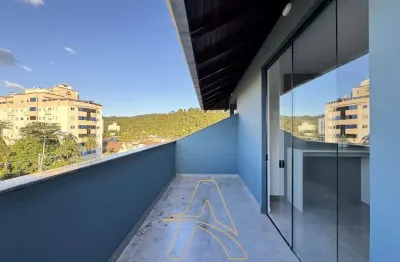 Apartamento mobiliado com 1 dormitório e sacada no bairro velha