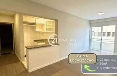 Apartamento com 3 quartos para alugar, 86 m² por r$ 6.333/mês - alphaville industrial - barueri/sp