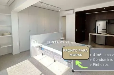 Apartamento com 1 dormitório, 41 m² - venda por r$ 1.300.000,00 ou aluguel por r$ 10.167,17/mês - pinheiros - são paulo/sp