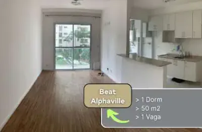 Apartamento com 1 dormitório para alugar, 50 m² - alphaville industrial - barueri/sp
