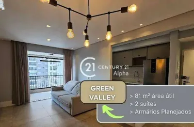 Apartamento com 2 dormitórios, 81 m² - venda por r$ 1.250.000,00 ou aluguel por r$ 8.289,33/mês - green valley - barueri/sp