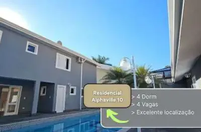 Casa com 3 dormitórios para alugar, 320 m² por r$ 20.052,00/mês - alphaville 10 - santana de parnaíba/sp