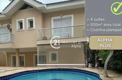 Casa com 4 dormitórios para alugar, 450 m² por r$ 21.700,00/mês - empresarial 18 do forte - barueri/sp
