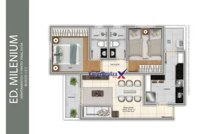 Apartamento com 2 dormitórios à venda, 62 m² por r$ 465.000,00 - centro - contagem/mg