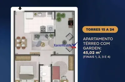 Apartamento com 2 dormitórios à venda, 45 m² por r$ 213.000,00 - jequitibá - vespasiano/mg