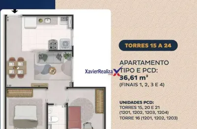 Apartamento com 2 dormitórios à venda, 36 m² por r$ 213.000 - jequitibá - vespasiano/mg