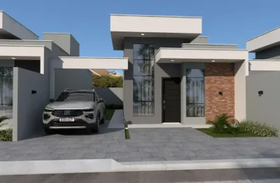 Casa nova com 1 suíte + 1 quarto + 2 vagas no bairro canadá em cascavel