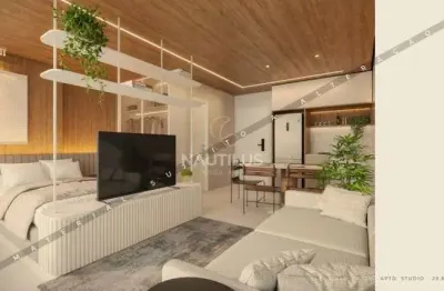Venda de apartamento studio com ambientes integrados em capim macio.
