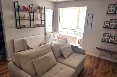 Apartamento à venda com 48m², mobiliado, 2 dorms, sacada envidraçada, sol da manhã, 1 vg e com depó