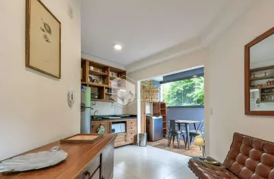 Apartamento garden para venda em pinheiros com 1 quarto, 47m²