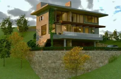 Casa de alto padrão- onde o luxo encontra o silêncio das montanhas