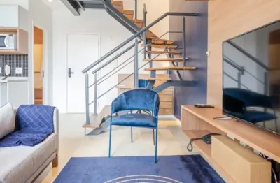 Lindo apartamento mobiliado de metros quadrados na região do brooklin
