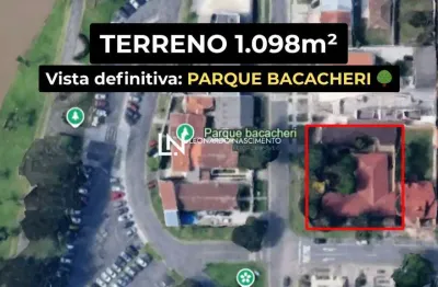 Terreno de 1.098m² com vista definitiva para o parque bacacheri
