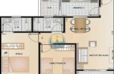 Apartamento com 2 quartos à venda no monção, taubaté , 58 m2 por r$ 380.000