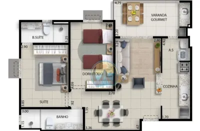 Apartamento com 2 quartos à venda em tenório, ubatuba , 75 m2 por r$ 860.000