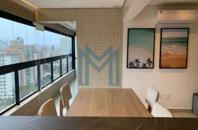 Apartamento à venda em andar alto com vista para o mar e suíte na ponta da praia em santos