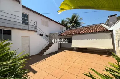 Casa comercial disponível para locação no bairro jardim karaíba em uberlândia-mg.