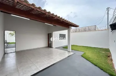 Casa nova residencial com 3 quartos sendo 1 suíte disponível para locação no bairro luizote em uberlândia - mg.