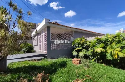 Casa comercial com 3 quartos sendo 1 suíte, disponível para locação no bairro lidice em uberlândia-mg