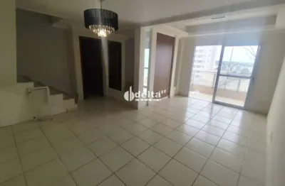 Cobertura com 3 quartos sendo 1 suíte disponível para locação no bairro santa mônica em uberlândia-mg