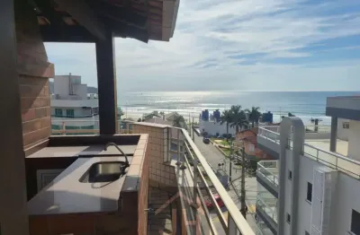 Oportunidade; cobertura, frente mar, 03 dormts, sendo 1 suíte, amplo terraço com churrasqueira, com vista lateral e frente do mar de bombas/bombinhas.