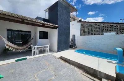 Casa mobiliada em carapibus com 2 quartos sendo 1 suíte com piscina