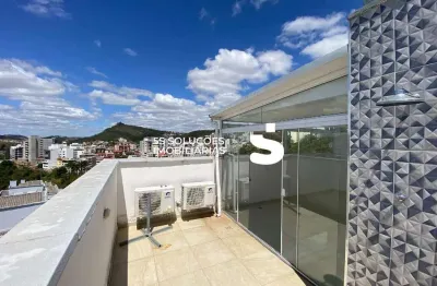 Cobertura de frente no estrela sul, juiz de fora - 2 quartos, 1 suíte, 2 vagas