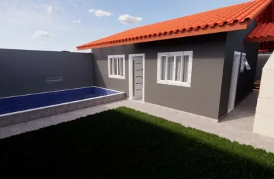 Casa para venda em itanhaém, jardim das palmeiras, 2 dormitórios, 1 suíte, 1 banheiro, 2 vagas